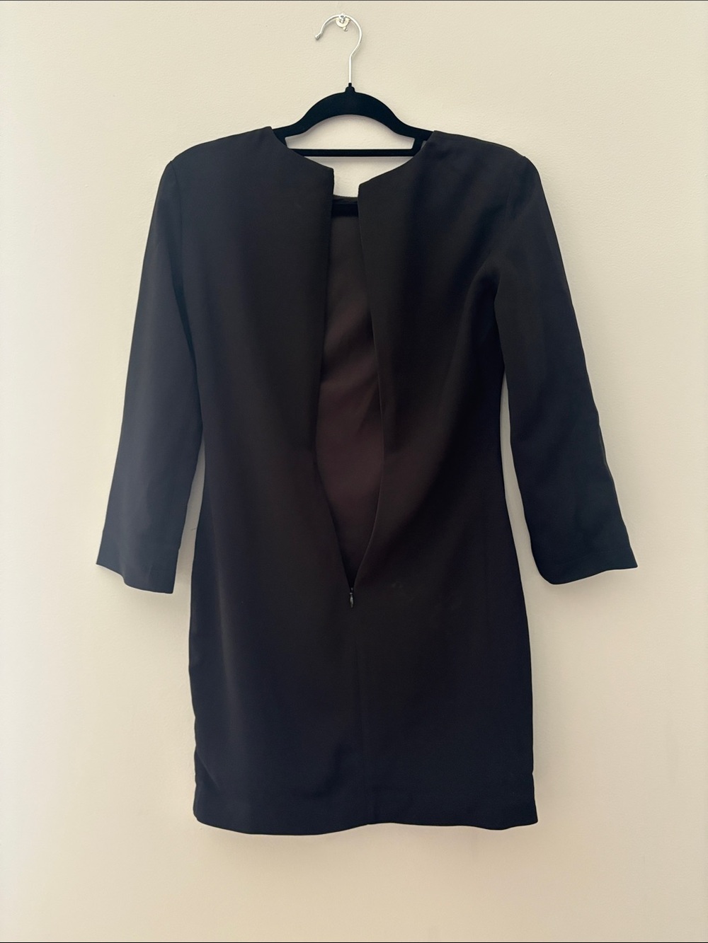 Babaton Black Long Sleeve Sheath Dress | Lined | Minimalist Chic | Size 0 - Picture 6 of 8